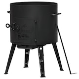 thumbnail of Ø36 Uchag 2mm stahl Utschak 8L Kazan Eben Grillfächer Schaumkelle Suppenkelle Utschak Utschag Kasan Feldküche Außenküche Eintopfofen Gulaschkanone
