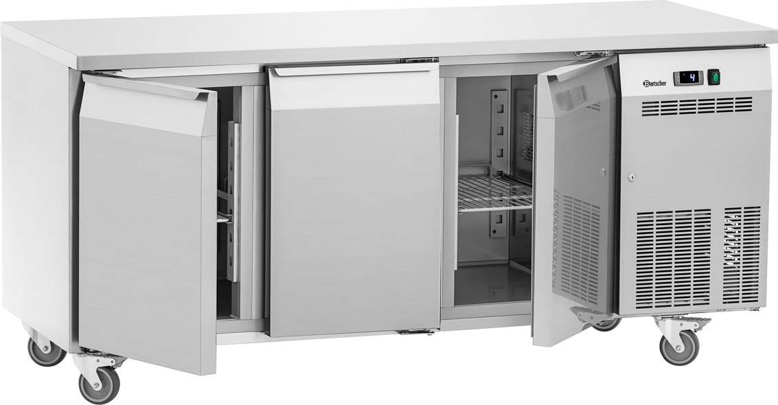 Bartscher Kühltisch Easy T3, mit Flügeltüren, fahrbar