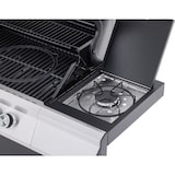 thumbnail of Tarrington House Barbecue a gas con 3+1 bruciatori Paxton, 125 x 53 x 113 cm, con piano laterale e ruote, acciaio verniciato a polvere, nero