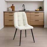 thumbnail of CHEFGASTRO 4er Set Esszimmerstuhl SAO PAULO Stoff HxBxT 84x45x55cm Stoff Creme Küchenstuhl