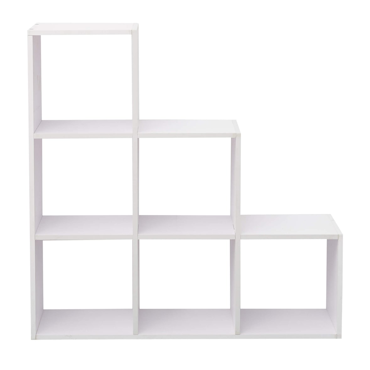 Rebecca Mobili Scaffale Cubi Libreria Moderna Mdf Bianco 6 Scomparti 97,5x97,5x29