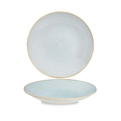 Duck Egg Blu Piatto Fondo Coppa Cm 18,2 Churchill Stonecast -12-sdesevb71 Confezione Da 12