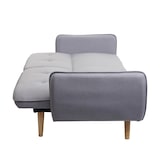 thumbnail of Schlafsofa HWC-J18, Couch Klappsofa Gästebett Bettsofa, Schlaffunktion Stoff/Textil 185cm ~ grau