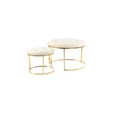 thumbnail of Hocker Dido 100 2er-Set Elfenbein / Gold