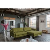 thumbnail of KAWOLA Sofa MALTA Ecksofa Stoff moosgrün mit motorischer Relaxfunktion Recamiere rechts