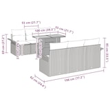 thumbnail of vidaXL 7-teiliges Gartensofa-Set mit Kissen in Grau aus Poly Rattan und Akazie