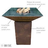 thumbnail of braseiro cevenol corten normal quadrado 74 taça simples