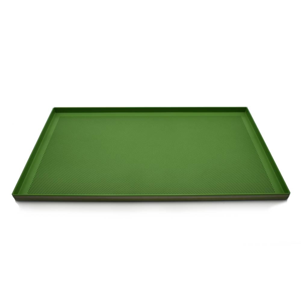 Teglia da forno antiaderente forata in alluminio 60x40x2(h) cm