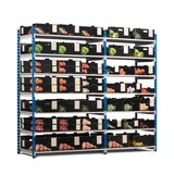 thumbnail of PROREGAL Fachbodenregal MAXIMUS | Grundregal | HxBxT 200x125x68cm | 6 Ebenen | offener Fachboden | Fachlast 152kg | Lichtblau/Lichtgrau