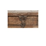 thumbnail of Biscottini Baúl de madera maciza y hierro 90x37x38 cm - Contenedor de almacenaje - Baúl rústico - Mesa de almacenaje vintage