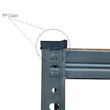 thumbnail of METRO Professional Étagère pour charges lourdes, métal, 90 x 40 x 180 cm, 4 tablettes, charge admissible 200 kg par tablette, système de montage, gris