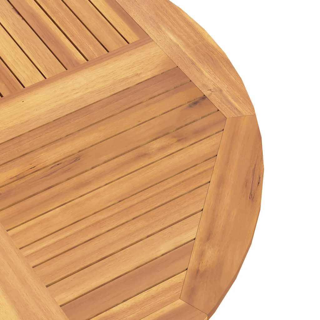 Table pliable de jardin Ø 110x75 cm bois massif de teck