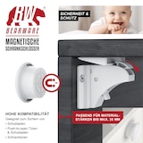 thumbnail of BEARWARE Babysicherung Schrankschloss - Schranksicherung Kindersicherung magnetisch - 10 Schlösser + 2 Magnet Schlüssel