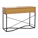 thumbnail of Décoshop26 - Industrieller Konsolentisch mit 2 Schubladen moderner Loft-Stil 81 x 120 x 40 cm melaminbeschichtete MDF-Platte mit 04_0008852