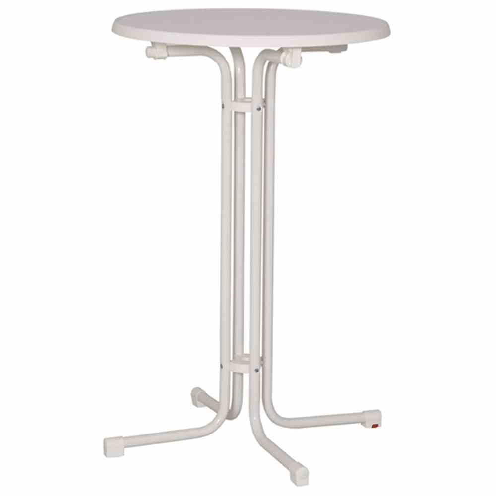 MFG MFG hoge tafels Hoge tafel Ø 85x110 cm, wit, inklapbaar