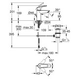 thumbnail of Grohe Waschtischarmatur Eurosmart 1/2 Zoll S-Size mit Ablaufgarnitur Chrom