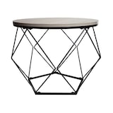 thumbnail of Salontafel set HWC-L37, salontafel bijzettafel loungetafel, metaal hout ~ eiken grijs look