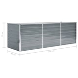 thumbnail of vidaXL Garten-Hochbeet Verzinkter Stahl 240x80x77 cm Grau