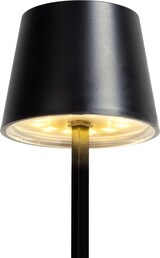 thumbnail of LED Tischlampe schwarz mit Touch Schalter Akku USB warmweiß 3 Modi