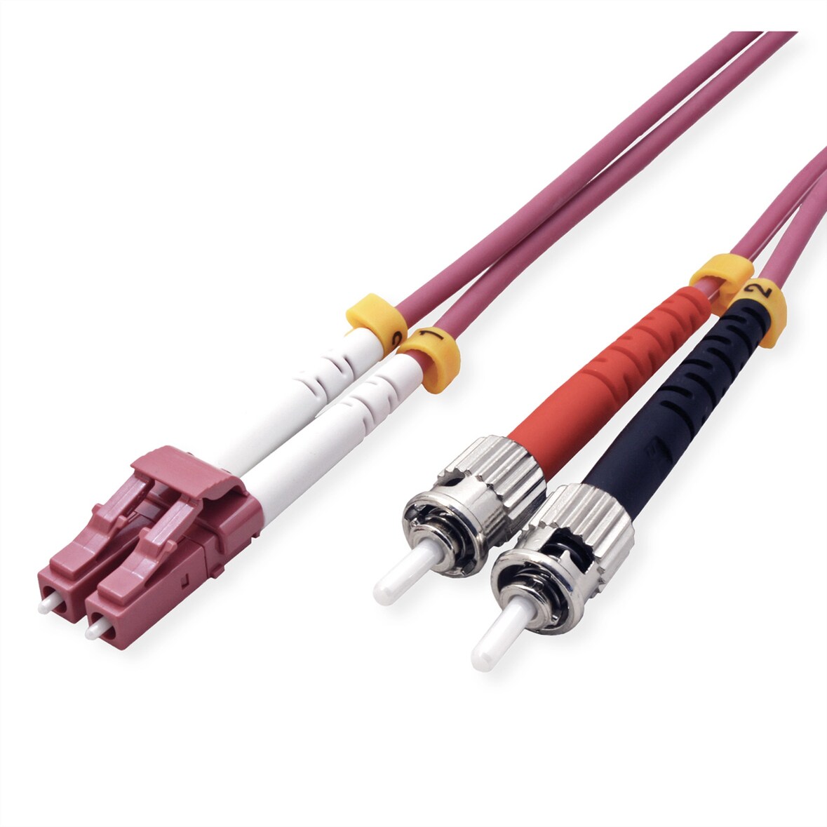 VALUE F.O. kabel 50/125µm OM4, LC/ST, violet, 3 m