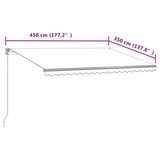 thumbnail of vidaXL Markise Automatisch Einziehbar 450x350 cm Gelb und Weiß