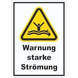 thumbnail of Aufkleber Warnung starke Strömung A7 (74x105mm)