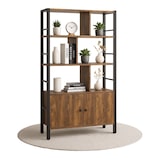 thumbnail of Mein-Regal Regal Vintage Braun aus Metall mit 2 Türen Holz