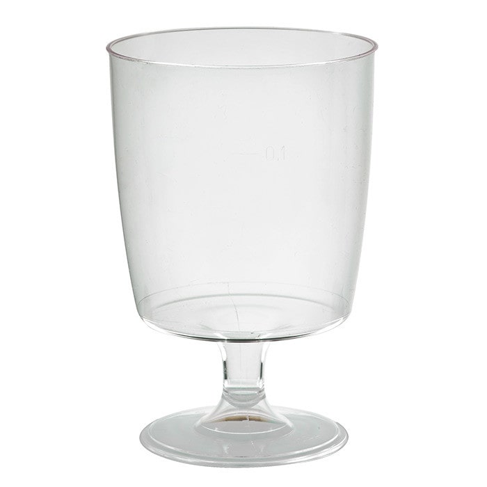 ECOLOMIQUE - 10 Pcs - Verre à vin réutilisable en plastique PS - Parfait pour événements, léger et durable - ECO294VVIN17