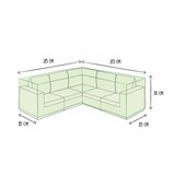 thumbnail of Schutzhülle für Gartenmöbel, Grau, L-Form, 215 cm x 215 cm x 70 cm