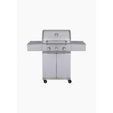 thumbnail of aro Barbecue a gas con 3 bruciatori, acciaio / acciaio inox, 122 x 57 x 114 cm, con tavolini laterali, coperchio con termometro, ruote, argento