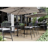 thumbnail of METRO Professional Chaise de bar TRACE II, acier / rotin PE / polyester, 105 x 54 x 62 cm, empilable, coussin inclus, gris foncé