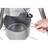 thumbnail of Tarrington House Barbecue rotondo a carbonella Tatum, superficie di grigliatura Ø 53.5 cm, termometro incluso, con ruote, acciaio, nero