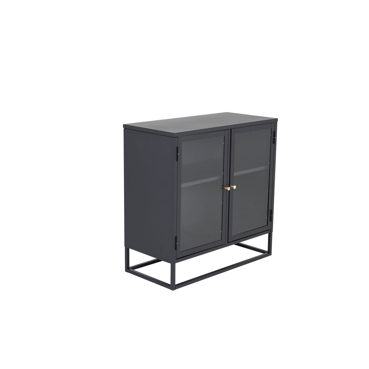 Bakal Sideboard 2 Glastüren, 2 Ablagen, schwarz.