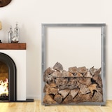 thumbnail of DELUKE® Kaminholzregal innen Metall SATLO für Feuerholz Brennholzregal innen Kaminholzständer Kaminholzhalter FeuerholzregalEdelstahl, 25x100x125cm