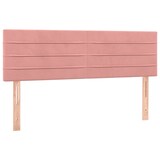 thumbnail of vidaXL Boxspringbett mit Matratze & LED Rosa 140x200 cm Samt