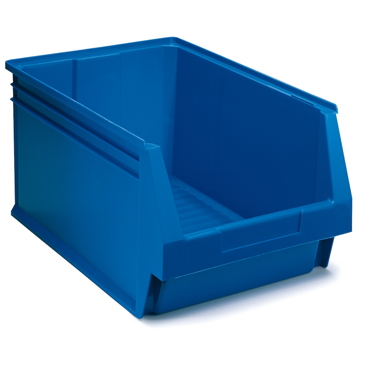 Bac à bec, empilable, plastique, 600 x 400 x 300 mm, bleu