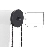 thumbnail of Estore Rocada 220cm comprimento x 160cm altura - cortina branca com mecânica preta