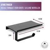 thumbnail of 4bathroomz® WC-Rolhouder Zwart met plankje voor Telefoon - toiletrolhouder