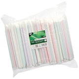 thumbnail of 600x BubbleTea Slush Papierhalme O12mm 20cm farbig sortiert einzeln gehüllt