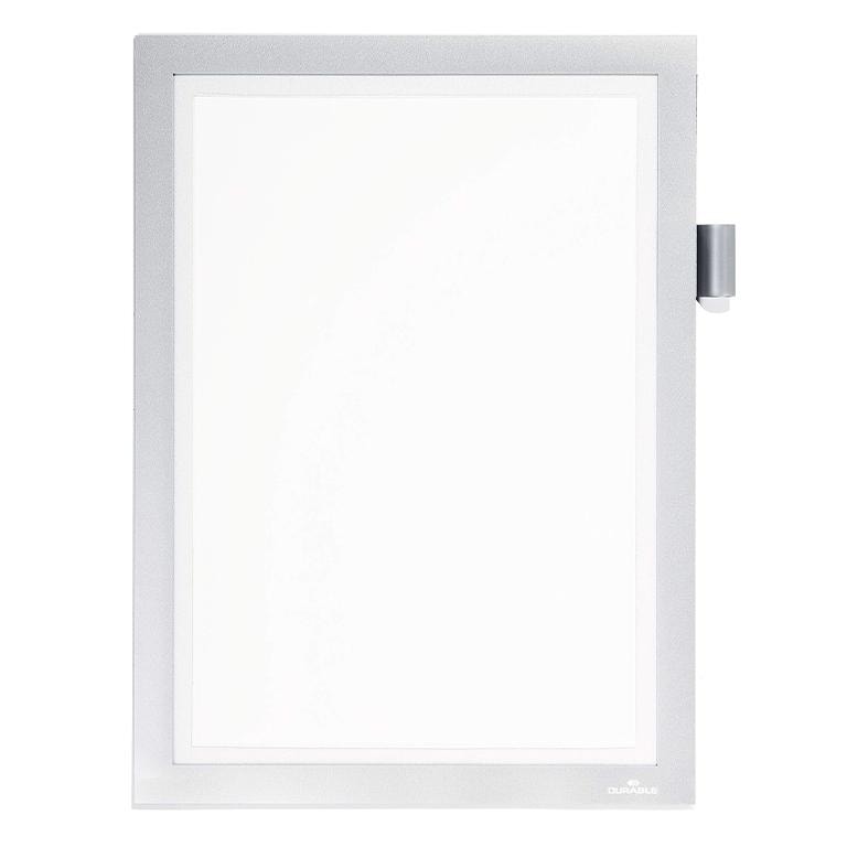 DURABLE Cadre d'affichage mural DURAFRAME NOTE format A4, adhésif repositionnable, coloris argent