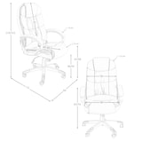 thumbnail of Angel Cerdá Cadeira de escritório giratória em couro sintético cinzento 4154C 64 x 72 x 113