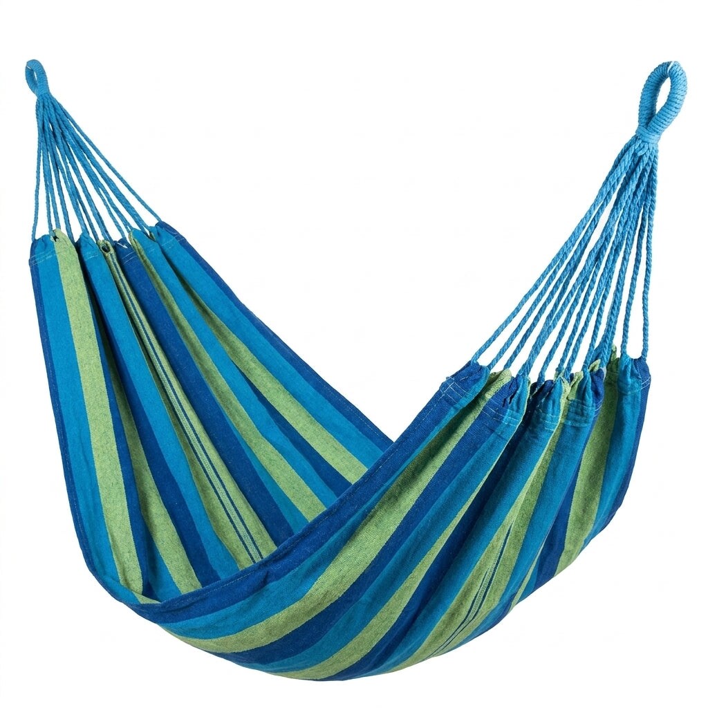 HEMAX, Amaca da Giardino Classica in Cotone Resistente, 270x80 cm, Comfort Outdoor, multicolore