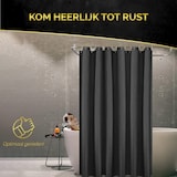 thumbnail of HGMD Douchegordijn 120x200 - Zwart - Wasbaar - Douchegordijn anti schimmel