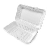 thumbnail of MONOUSO - Suikerriet Gescharnierd Container "Menu Box" wit 26x16x6cm (250 stuks)