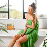 thumbnail of Relaxdays Handtuchständer, treppenförmig, HxBxT:82,5x42x42,5cm, 3 Stangen, Standhandtuchhalter, Badaccessoire, natur