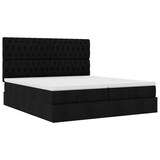 thumbnail of vidaXL Ottoman-Bett mit Matratzen & LEDs Schwarz 160x200 cm Stoff