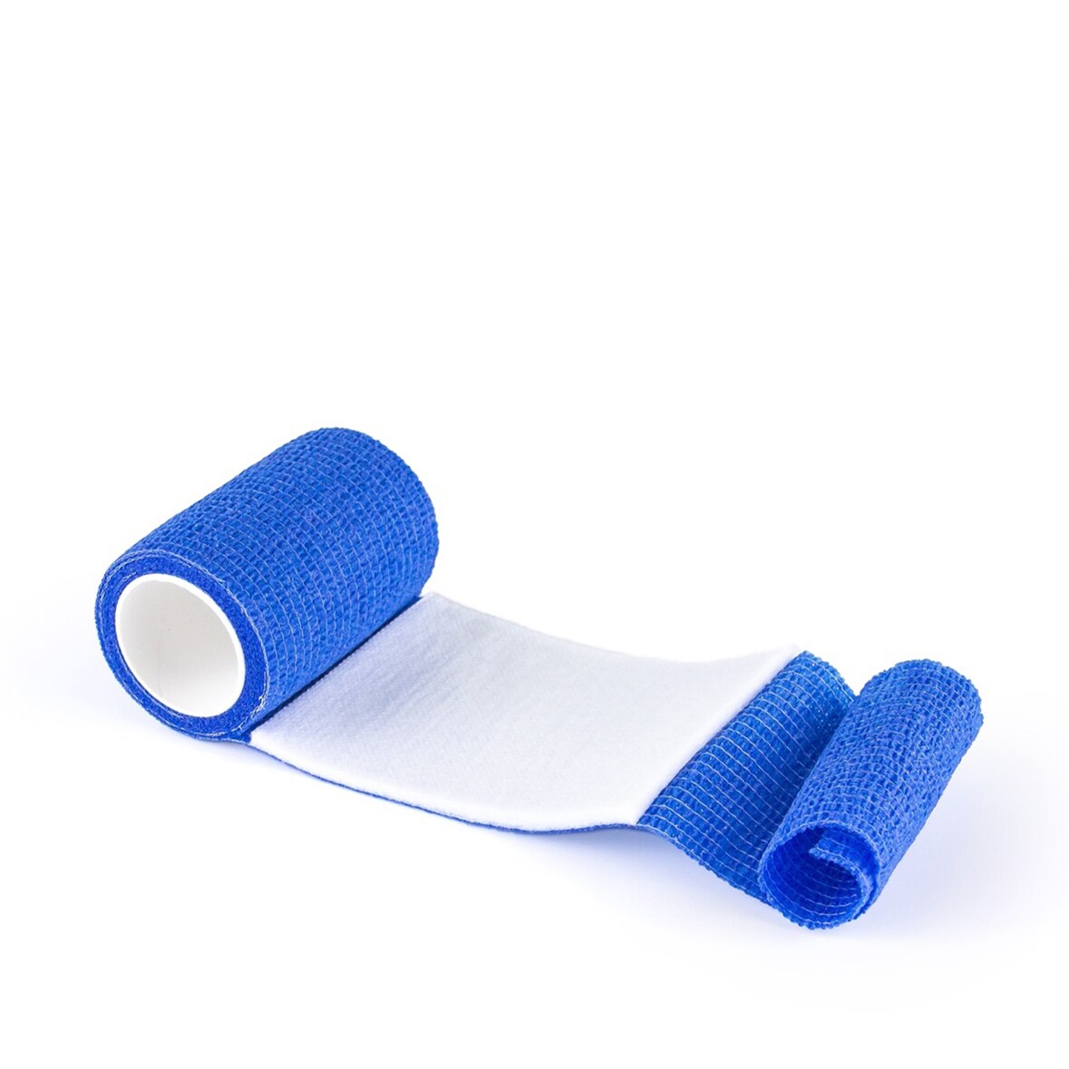 Bande de contention bleu auto-Adhérente 6cmx2m avec compresse 6cmx8cm X1 - Detectaplast