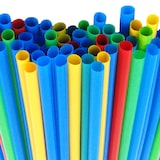 thumbnail of 500 MEHRWEG Jumbo Trinkhalme Plastik bunt  220*7 mm