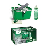 thumbnail of Kit complet pour nettoyage de vitres ERGOTEC 6 en 1 - Mouilleur, raclette, seau, bidon, grattoir et chiffon - UNGER