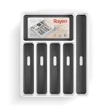 thumbnail of Rayen | Bestek Organiser | 6 Compartimenten | Keuken Lade Organiser | Antislip Poten | Polypropyleen | Wit | Afmeting: 40x32,5x5 cm